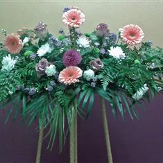 Pink &amp; Purple Casket Spray